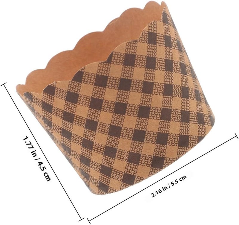 Kraft Paper Muffin Cups 50pcs Food Grade Baking Liners For Home And Parties - Image 2